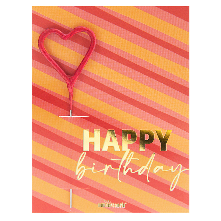 Happy Birthday Stripes Mini Wondercard