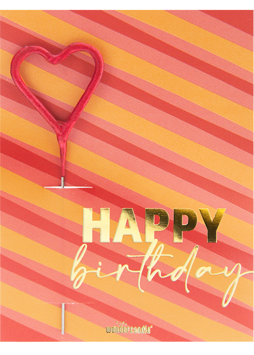 Happy Birthday Stripes Mini Wondercard