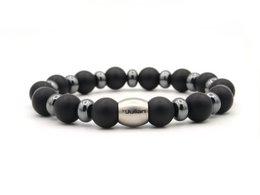 armband Umi hematiet matte onyx (10mm)