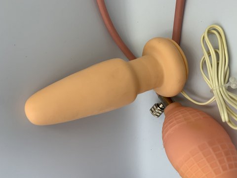 Hydas - 6700 - Pumpen Sie vibrierende Analstecker - große Größe 12 cm Stecker - Multiple Drehzahl - Fleischfarbe - Neutrale Packung