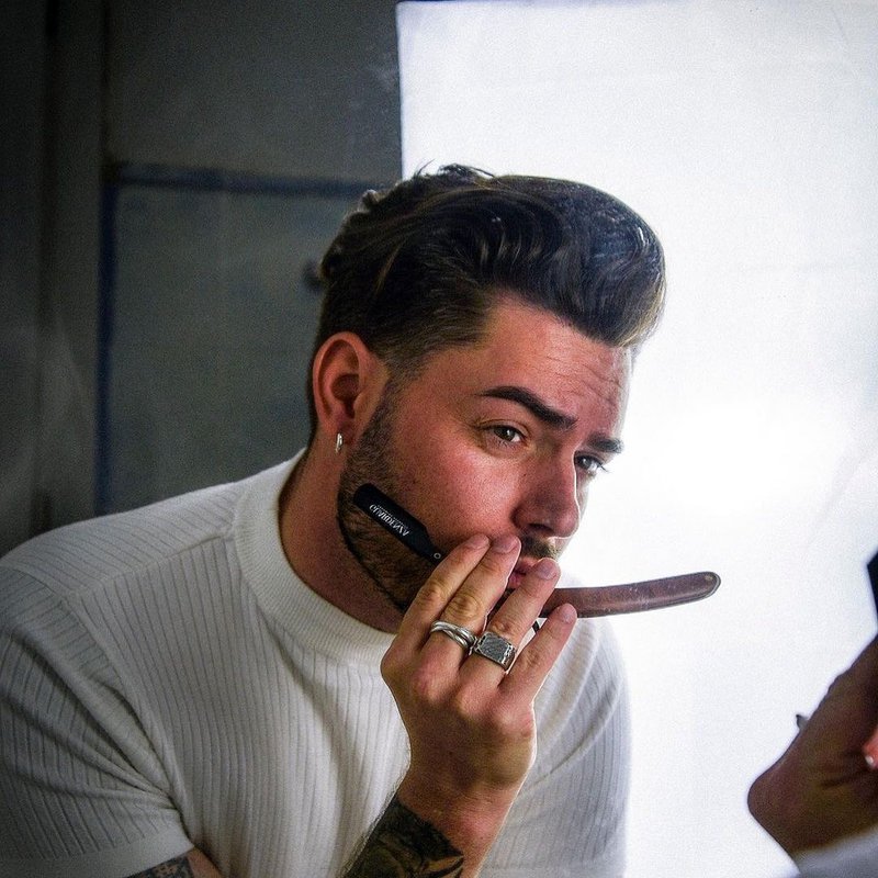Guardenza Shavette "Cut Throat" barbermaskine (inkl. cover) - lige barbermaskine - barberkniv