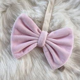 Pacifier cloth bow - light pink