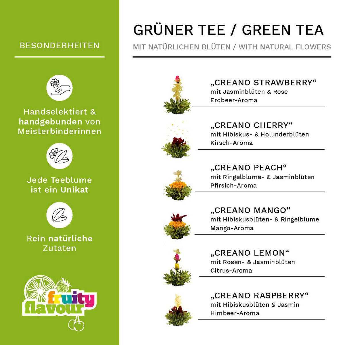 Creano Bloom Thee Fruitige Smaak (6 soorten)