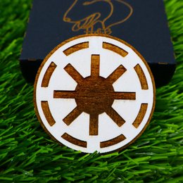 Drewniane lodówki Star Wars - Laserowe ręcznie malowane symbole - Mandalorian, Jedi, Imperium, Rebelianci, Republika, Pierwsze Zamów