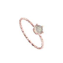 Rosévergoldeter Labradorit-Ring