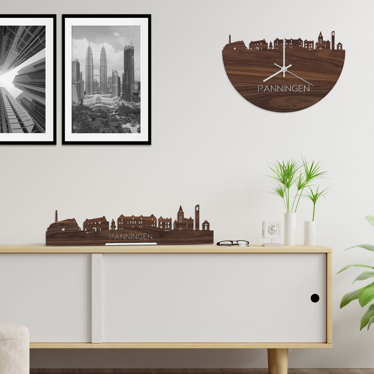 Skyline Uhr Panningen Nüsse