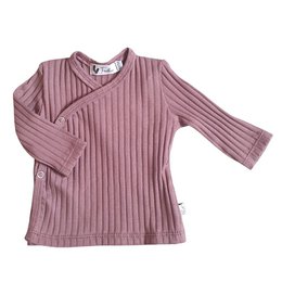 Slå om skjorte bred rib jersey lilla