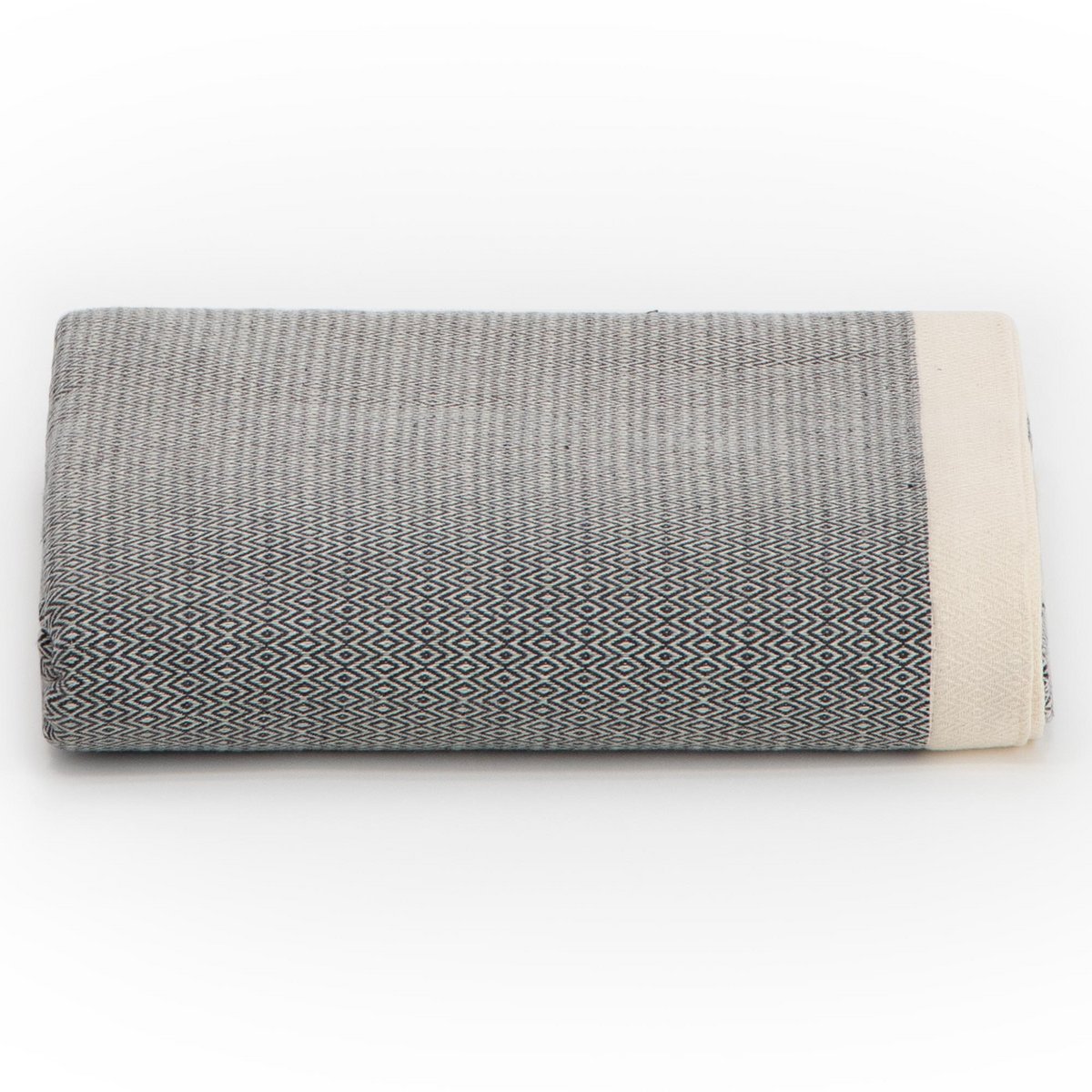 Plaid Grand Foulard Diamant – Grau – 190 x 280 cm