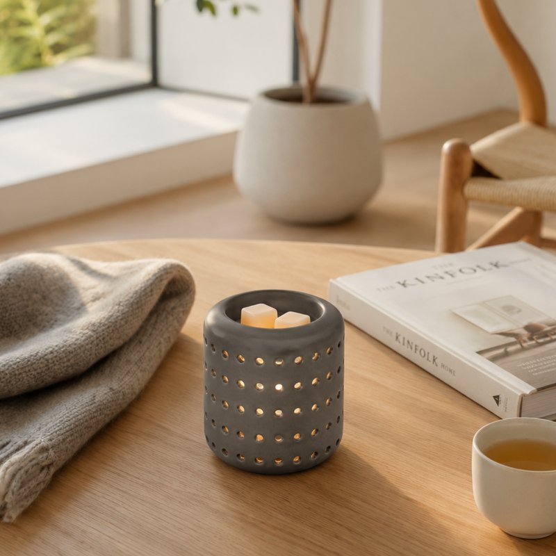 Brûle Parfum – Coliseo Noir – Design et Forme Originale – Objet Déco Aromathérapie – Bougeoir Diffusion Senteurs, Cires Parfumées