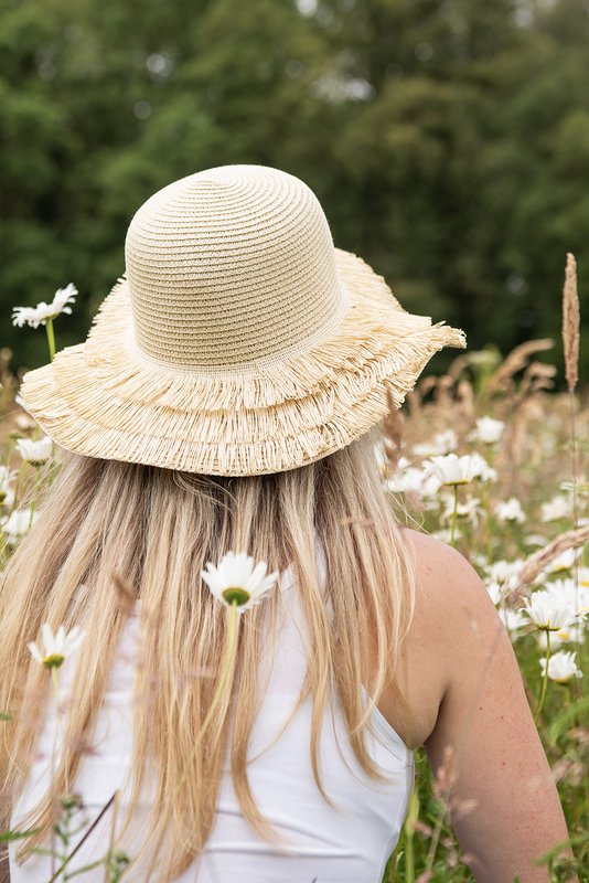 Chapeau Chapeau De Soleil En Paille De Papier Beige