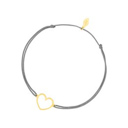 Glücksbändchen GENTLE HEART, 14 K Gelbgold, Beige