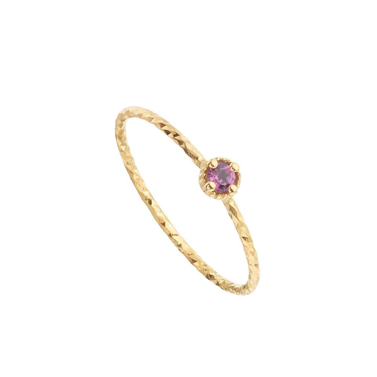 Gold plated garnet rhodolite ring