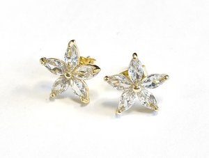 Oorbellen diamond flower