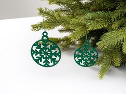 Décorations de sapin de Noël SNOWFLAKE rond