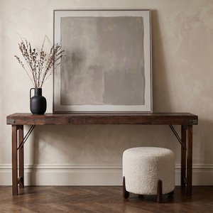Inklapbare consoletafel bruin - 165x40x76 cm
