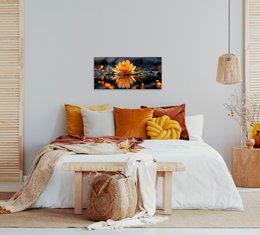Quadro FIORE DI LOTO 33x70 cm - quadro su tela cornice decorazione moderna