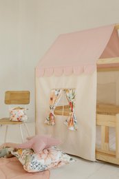 Canopy over bed in the shape of a house "Pink", baby crib house, Decoration for boys's room, personalized baby houses baldachin