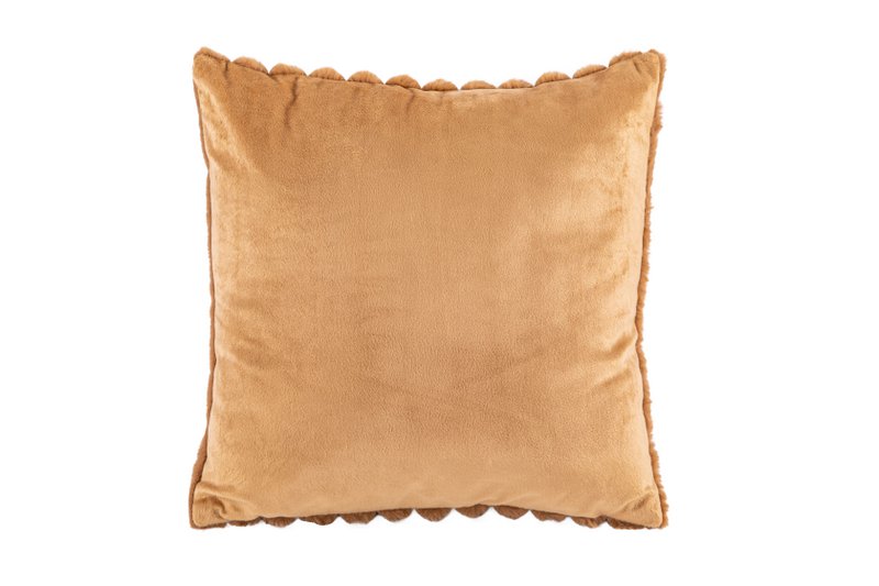 Cuscino (imbottito) in pelliccia di coniglio Bubble - 45x45 cm