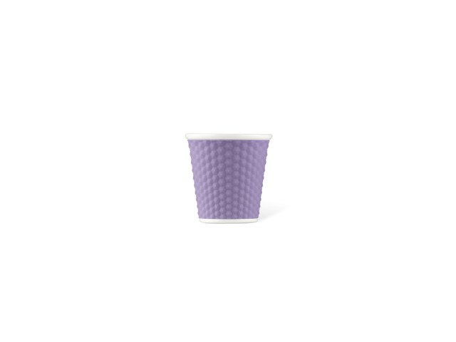 Kubek porcelanowy LAMPA 80 ml z silikonem. chwyć kochanie. Fioletowy Parme