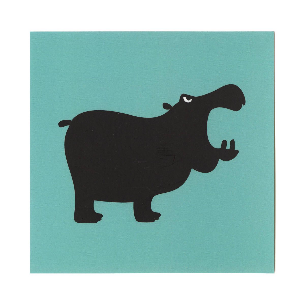 postcard - Hippo (Angry Animals)