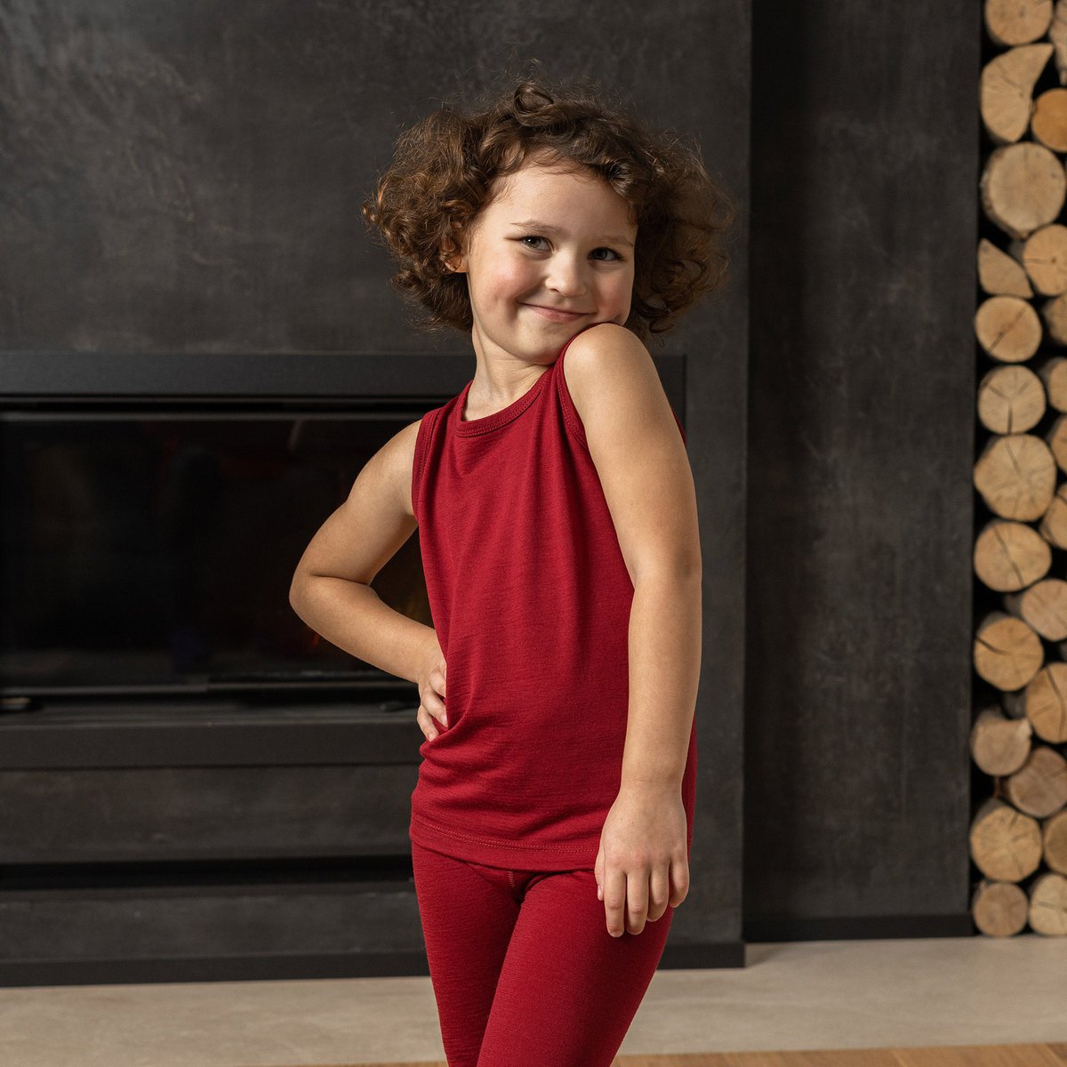 Enfants sans manches 160 g/m² Cerise royale