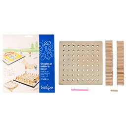 GEOPLAN & WEBWEBSTUHL - 2 IN 1 -
18 x 18 cm – 1 Stück – 1 Farbe
