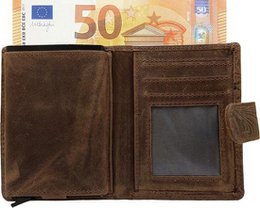 Miniwallet Pass Holder Flower Print Light Brown