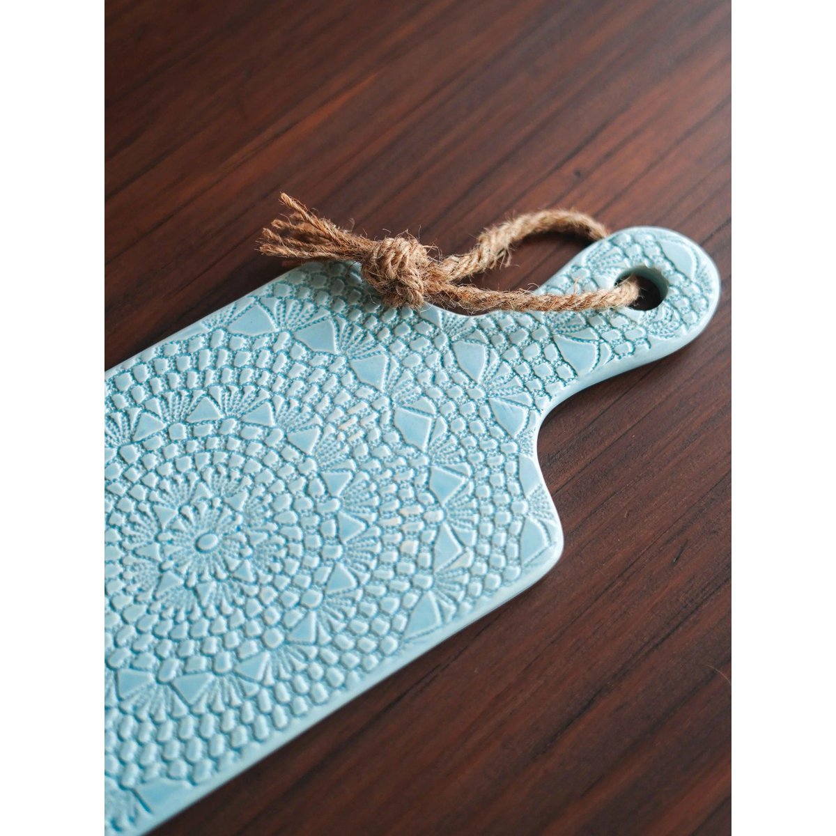 Tabla de servir rectangular de crochet – Hecha a mano en Portugal