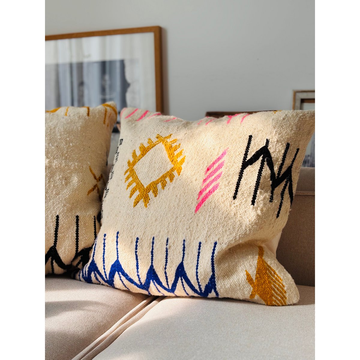 LEI! Kissen - Kleurrijke lijn - 60 x 60