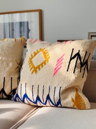 LEI! Kissen - Kleurrijke lijn - 60 x 60
