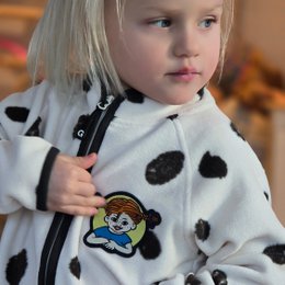 Fleecejacke Pippi Langstrumpf Weiß