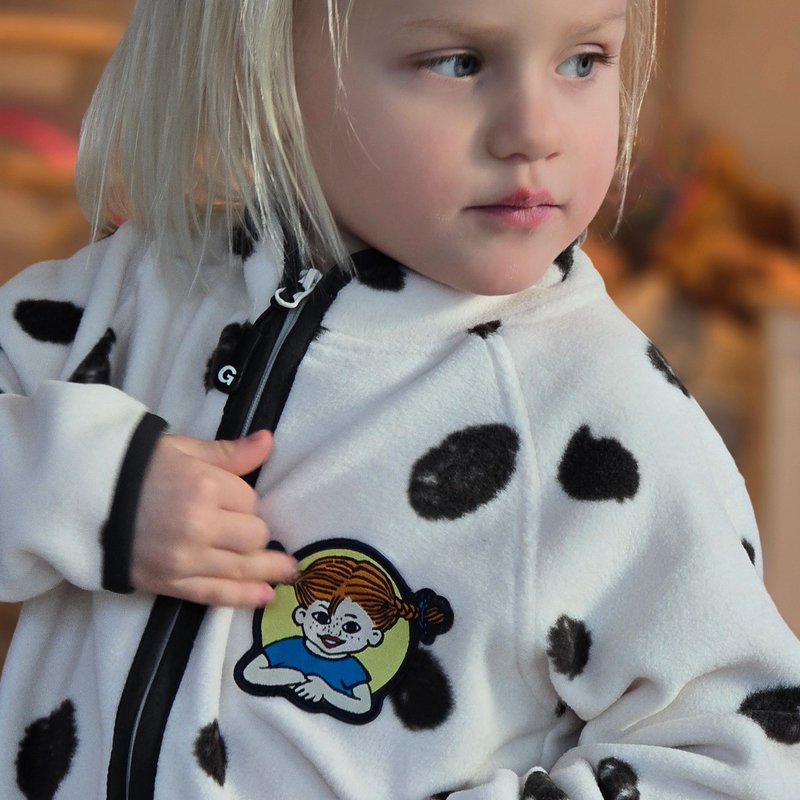Fleecejacke Pippi Langstrumpf Weiß