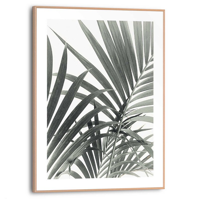 Gerahmtes Bild Slim Frame Palmenblätter 40x30