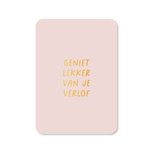 Grußkarte „Genieße deinen Abschied“ (mit Goldfolie)