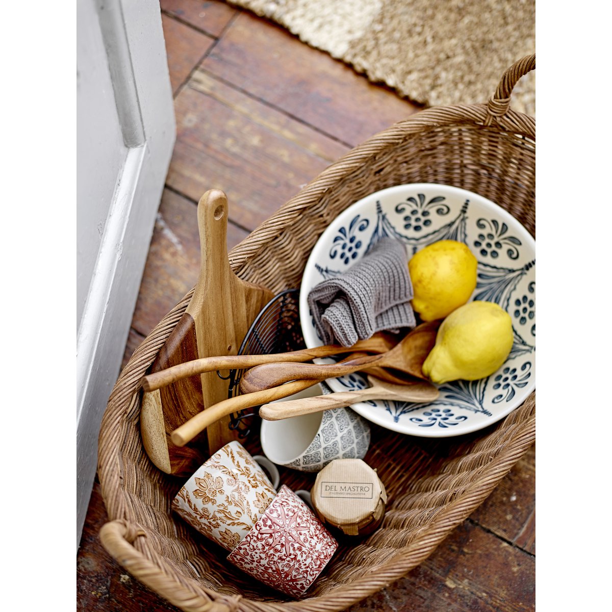 Somma Korb, Braun, Rattan