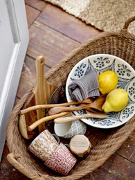 Somma Korb, Braun, Rattan