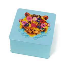Masktiger square metal tin box