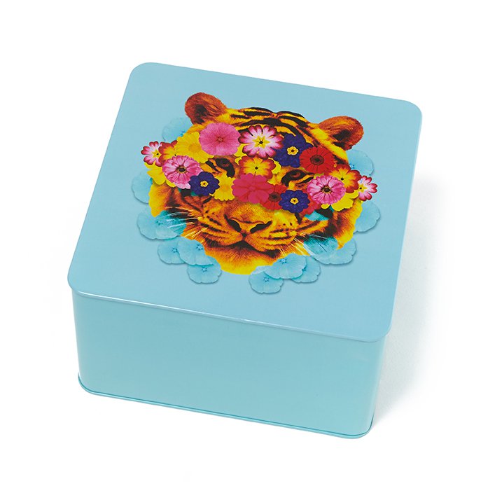 Masktiger square metal tin box