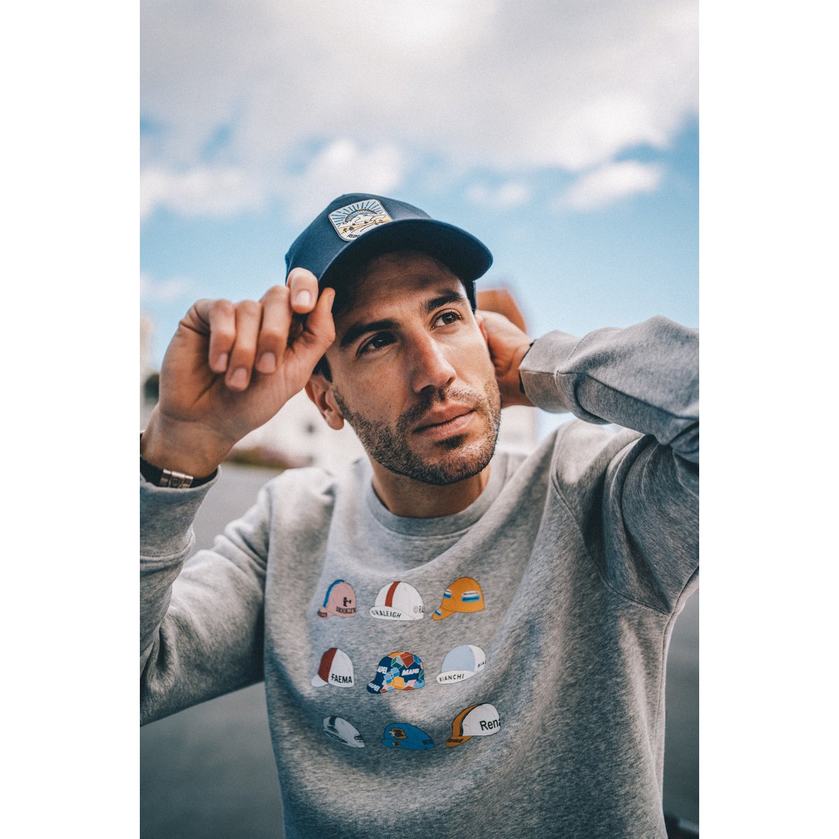 Vintage cycling caps Sweater