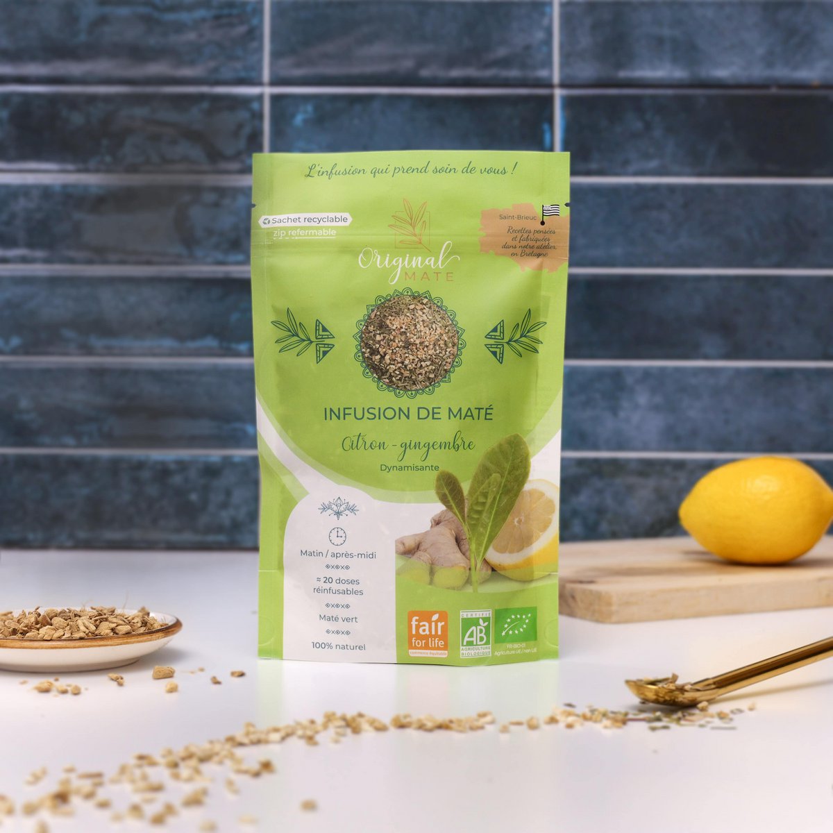 Bio-Zitronen-Ingwer-Mate - Verkaufsfertig oder BULK