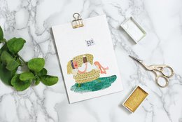 postal - serie 'vientres' - silla de la abuela
