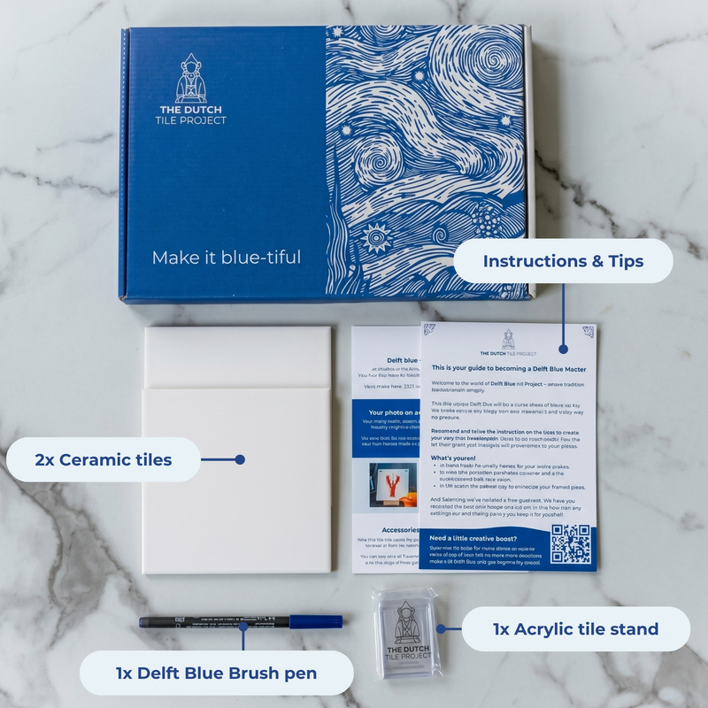 Niebieski zestaw do majsterkowania Delft