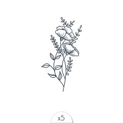 Tijdelijke tattoo: bloemen