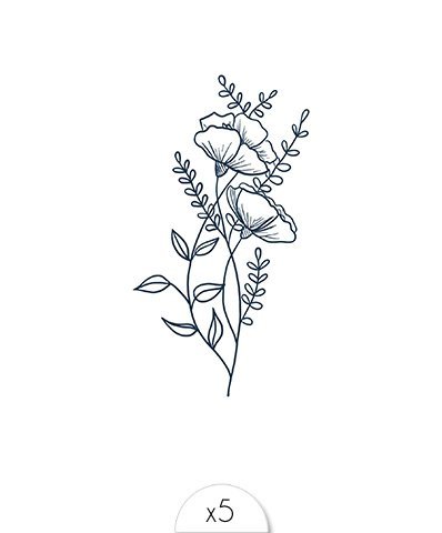 Tijdelijke tattoo: bloemen