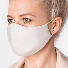 Maska wielokrotnego użytku – beżowa