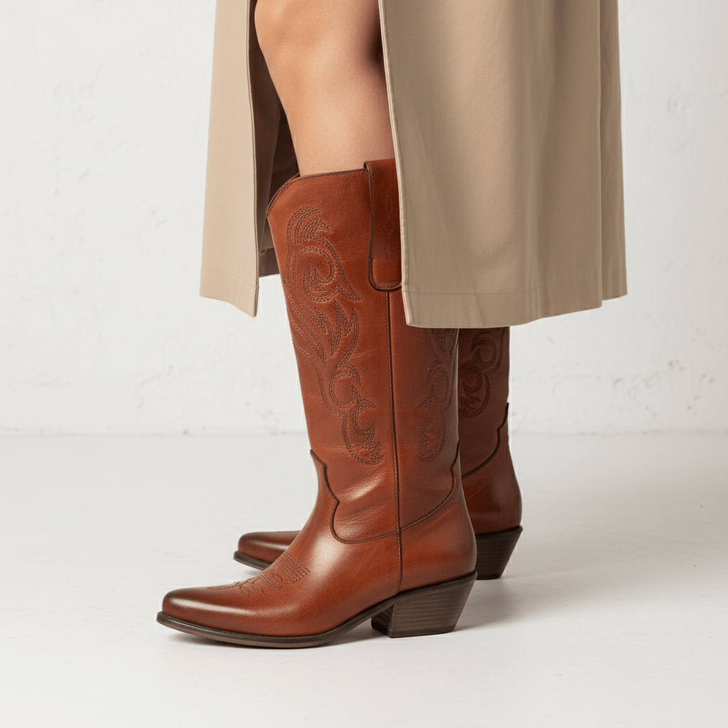 Bottes texanes Bryanna cognac