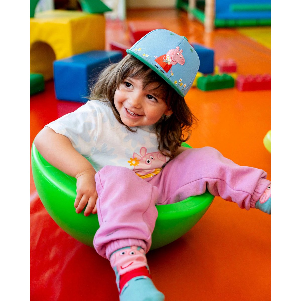 koaa – Peppa Wutz "Frühling" – Snapback blu/verde Taglia: 1-3 anni
