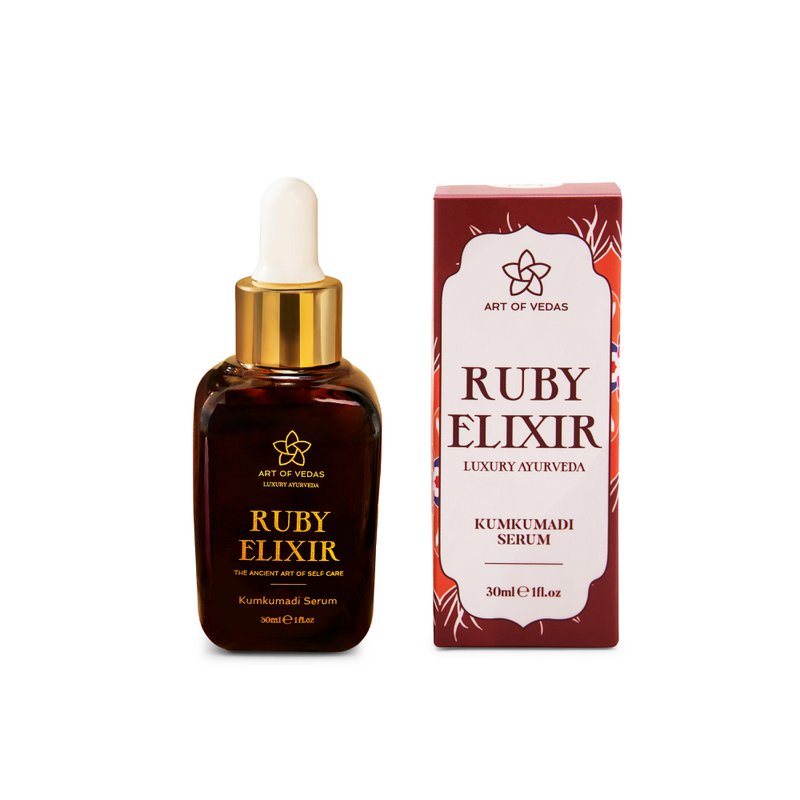 Ruby Elixir Kumkumadi Serum – 30ML | Ayurvedic Brightening & Rejuvenation Serum for Radiant Skin