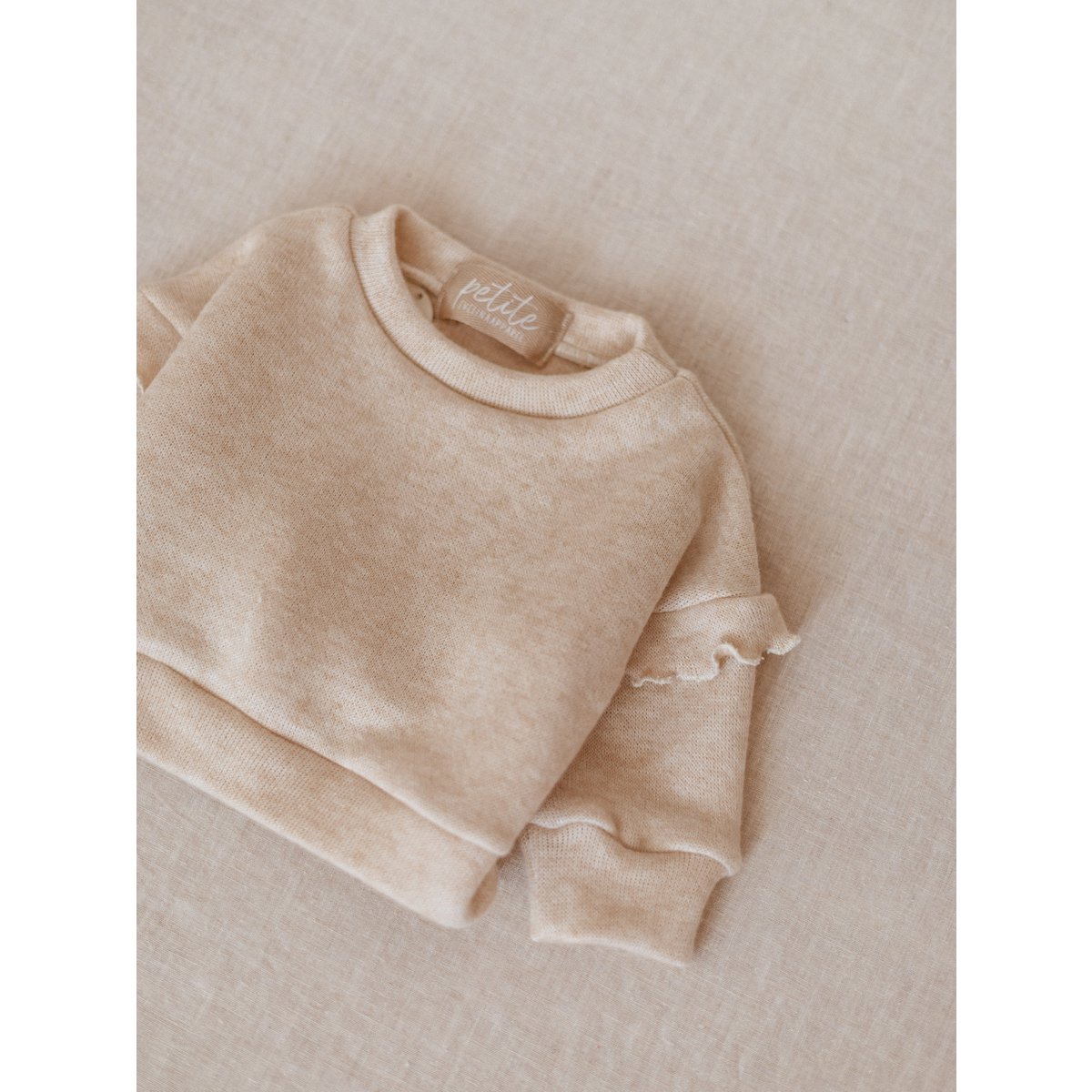 Maglione / volant da ragazza - Crema
