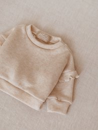 Maglione / volant da ragazza - Crema